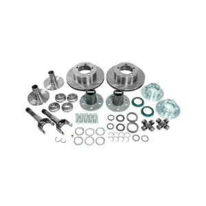 Yukon Spin Free Locking Hub Conversion Kit, Fits Dana 30 and Dana 44, 27 spline axle stubs for 5-760X U-Joints (does not include U-Joints), 5" x 4.5" bolt pattern wheel hubs, May require new inner axles shaft if they do not use 5-760X U-Joints YA WU-07